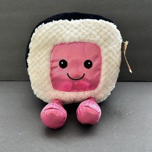 Yu Me Originals Food Plush Yummy Sushi Tuna Roll Sparkly Stuffed Animal Face 8"